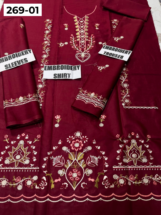 Vol-269 | DS 01 | KIDS EMBROIDERED LAWN 2PC