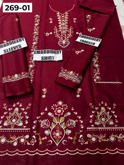 Vol-269 | DS 01 | KIDS EMBROIDERED LAWN 2PC