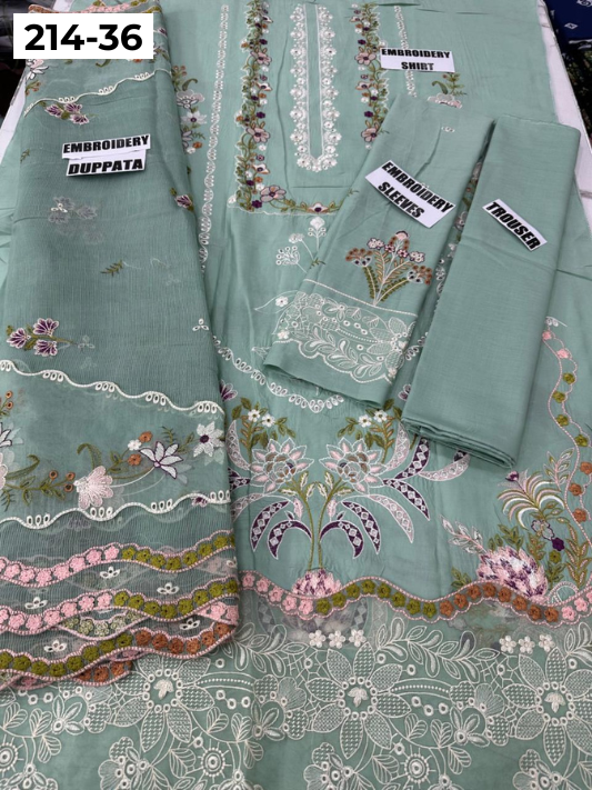 VOL 214 | DS 36 | LAWN LUXURY EMBROIDERED 3PC