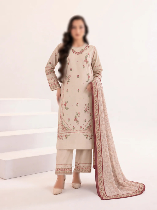 VOL 288 | DS 01 | ANAYA BY SHANAYA | DIGITAL PRINTED 3PC STONE LINEN SHIRT, PRINTED TROUSER, PRINTED STONE LINEN DUPATTA