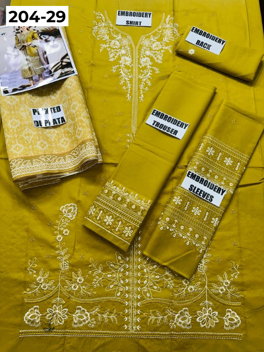 Vol 204 | DS 29 | LAWN EMBROIDERED THREE PIECE COLLECTION