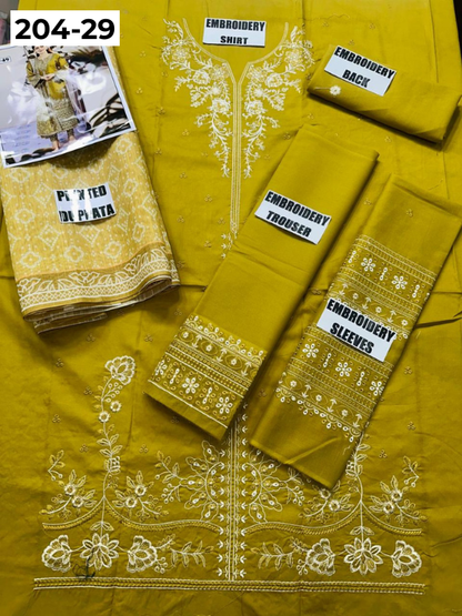 Vol 204 | DS 29 | LAWN EMBROIDERED THREE PIECE COLLECTION