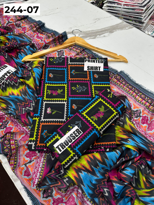 VOL 244 | DS 07 | SAPPHIRE | DIGITAL PRINTED LAWN THREE PIECES