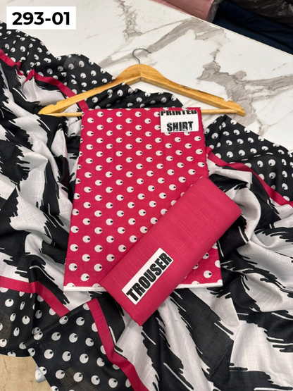 VOL 293 | 01 | DIGITAL PRINTED 3PC KHADDAR SUIT | PRINTED SHIRT, TROUSER & DUPATTA