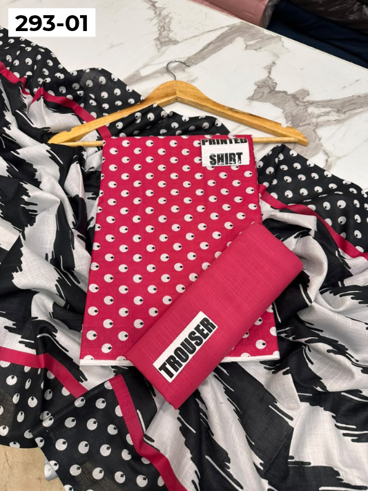 VOL 293 | 01 | DIGITAL PRINTED 3PC KHADDAR SUIT | PRINTED SHIRT, TROUSER & DUPATTA