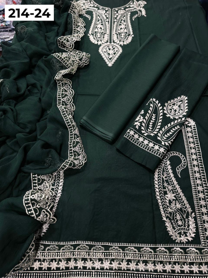 VOL 214 | DS 24 | LAWN LUXURY EMBROIDERED 3PC
