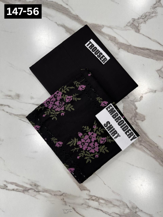 VOL 147 | DS 56 | EMBROIDERED COTTON CAMBRIC 2PC