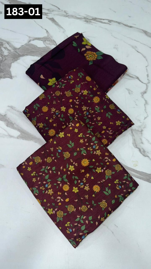 VOL 183 | DS 01 | DIGITAL PRINTED DHANAK 3PC DHANAK DUPATTA