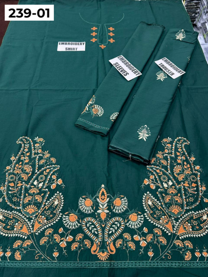 VOL 239 | DS 01 | LAWN EMBROIDERED CO-ORD SET 2PC