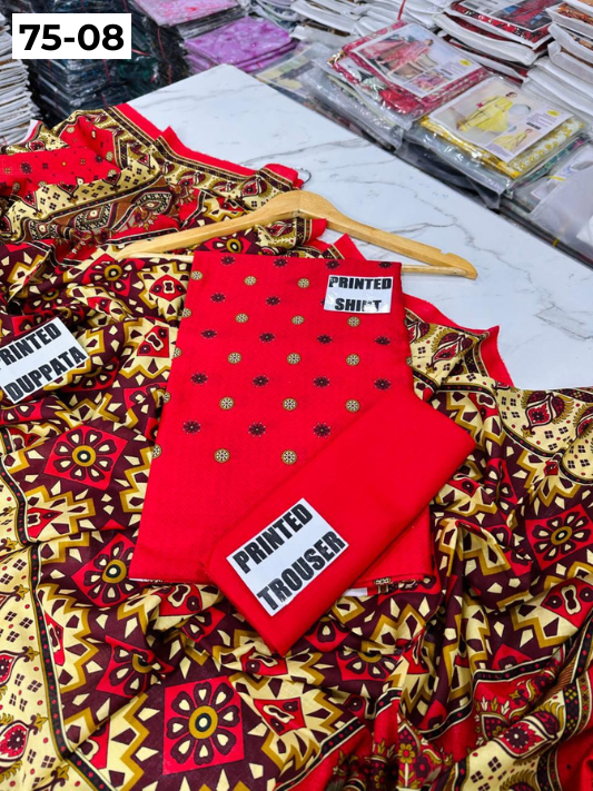 VOL 75 | DS 08 | DIGITAL PRINTED LAWN 3PC LAWN DUPATTA