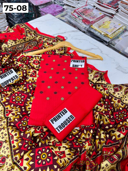 VOL 75 | DS 08 | DIGITAL PRINTED LAWN 3PC LAWN DUPATTA