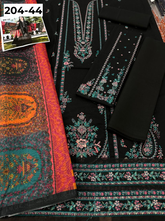 Vol 204 | DS 44 | LAWN EMBROIDERED THREE PIECE COLLECTION