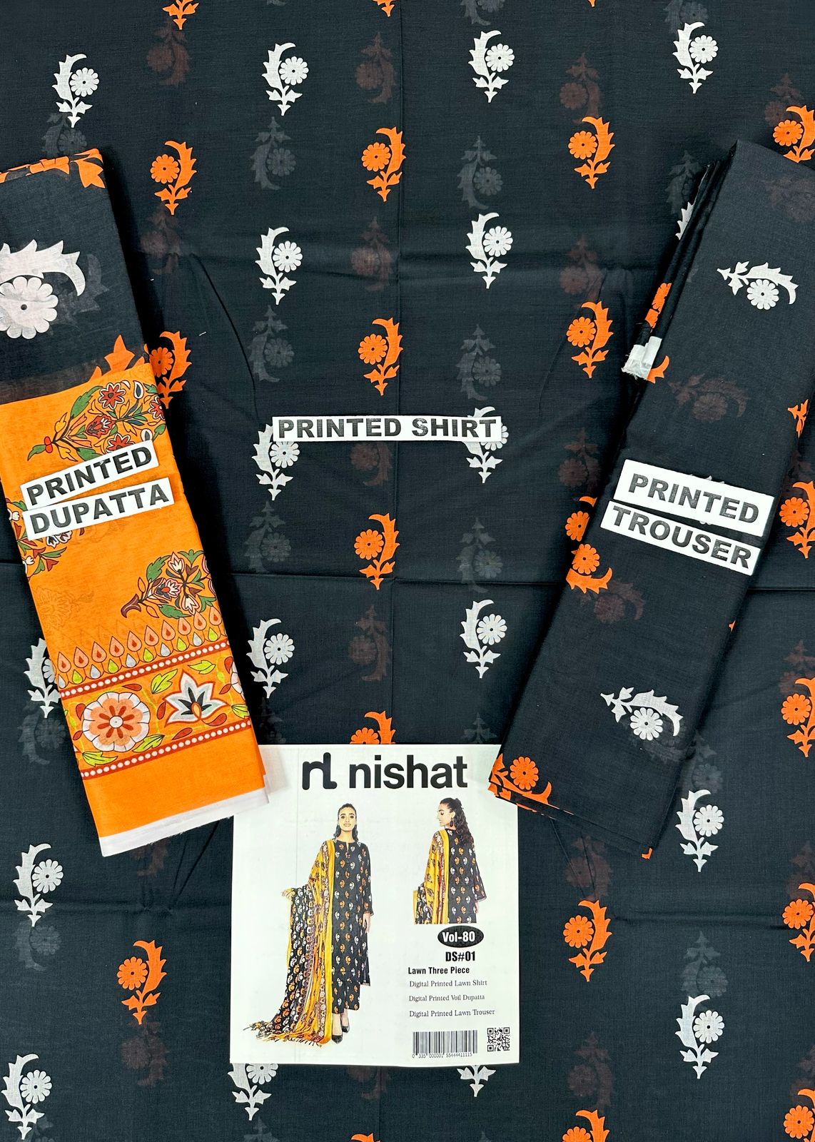 VOL 80 |DS 01|DIGITAL PRINTED LAWN 3PC