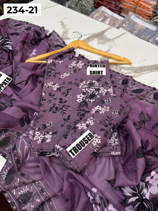 VOL 234 | DS 21 | Baroque | DIGITAL PRINTED LAWN THREE PIECES