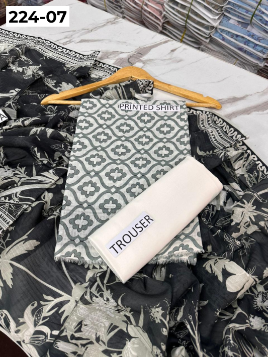 VOL 224 | DS 07 | Alkaram Studio LAWN |  DIGITAL PRINTED BANADORA LAWN SHIRT PLAIN TROUSER TANADORA LAWN DUPATTA