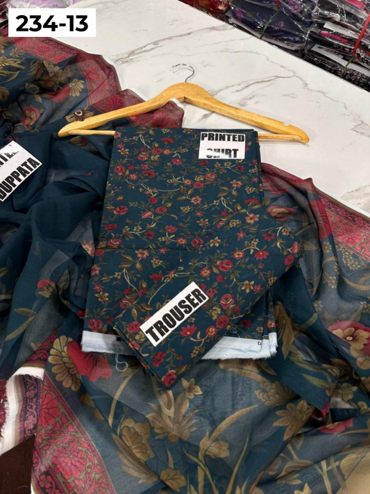 VOL 234 | DS 13 | Baroque | DIGITAL PRINTED LAWN THREE PIECES