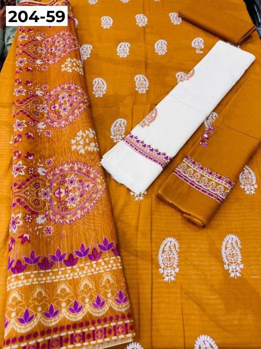 Vol 204 | DS 59 | LAWN EMBROIDERED THREE PIECE COLLECTION