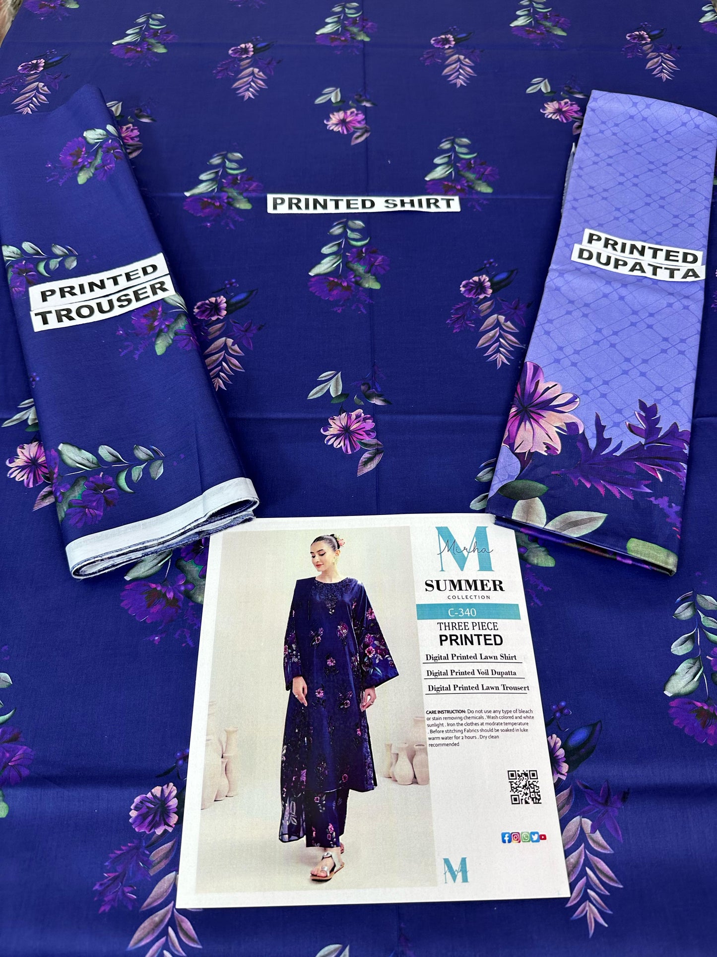 MIRHA | DS C340 | DIGITAL PRINTED LAWN 3PC