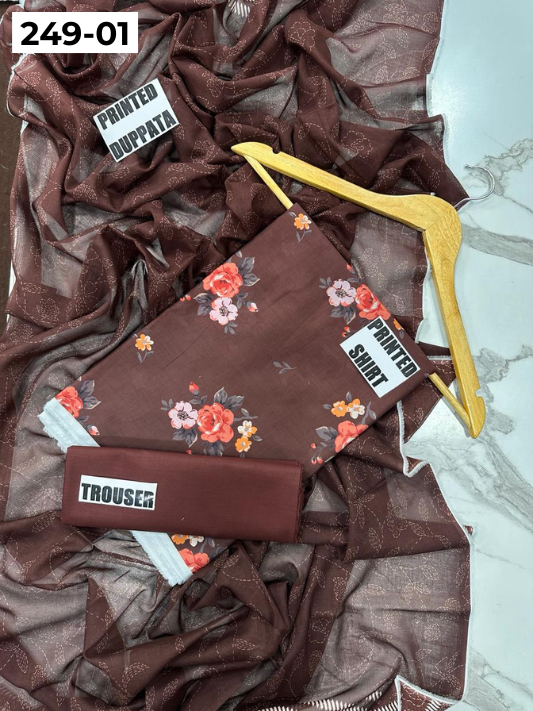 VOL 249 | DS 01 | Momina | DIGITAL PRINTED 3PC LAWN SHIRT, PRINTED TROUSER, PRINTED VOIL DUPATTA