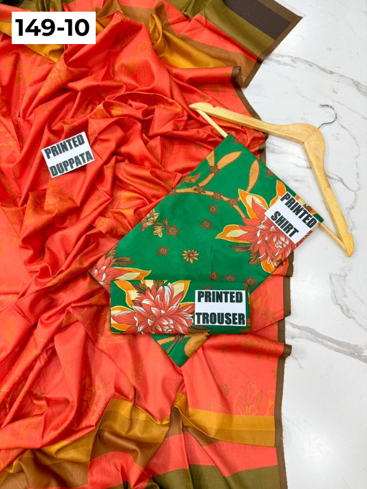 VOL 149 | DS 10 | DIGITAL PRINTED LAWN 3PC VOIL LAWN DUPATTA