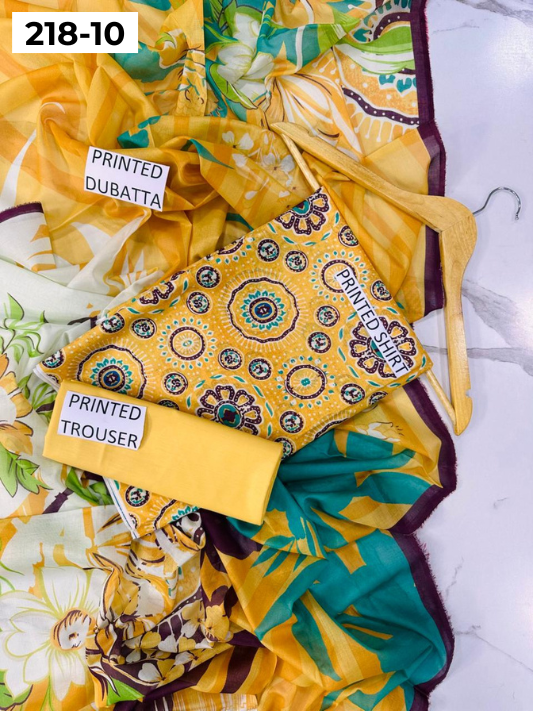 VOL 218 | DS 10 | Madham By Lala | LAWN DIGITAL PRINTED LAWN SHIRT PLAIN TROUSER VOIL LAWN DUPATTA