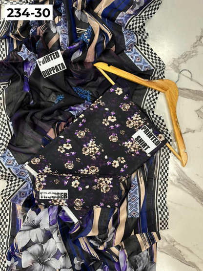 VOL 234 | DS 30 | Baroque | DIGITAL PRINTED LAWN THREE PIECES