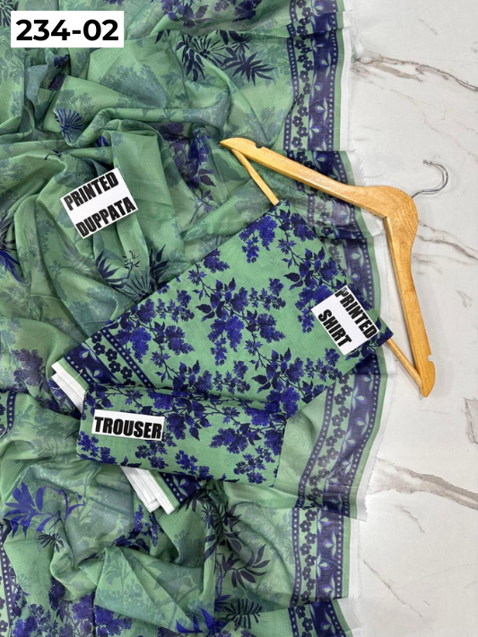 VOL 234 | DS 02 | Baroque | DIGITAL PRINTED LAWN THREE PIECES