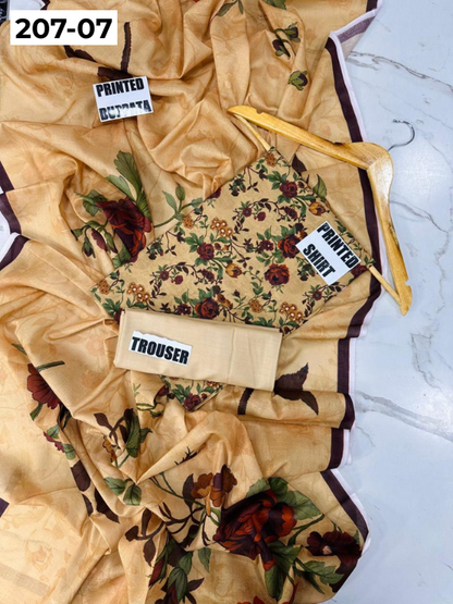 VOL 207 | DS 07 | DIGITAL PRINTED LAWN 3PC LAWN DUPATTA