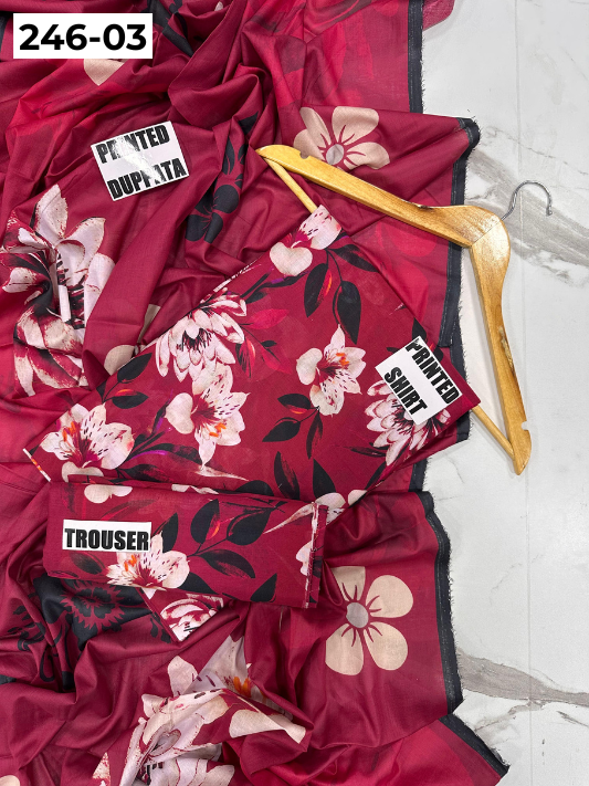 VOL 246 | DS 03 | Bareeze | DIGITAL PRINTED LAWN THREE PIECES