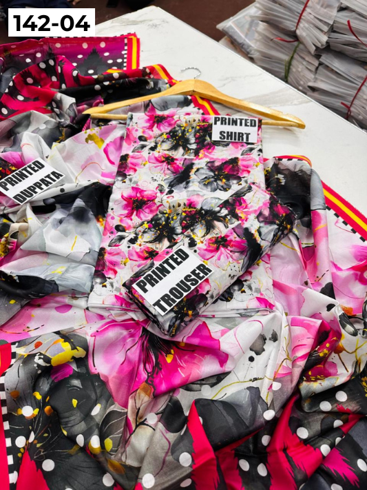 VOL 142 | DS 04 | DIGITAL PRINTED LAWN 3PC VOIL LAWN DUPATTA