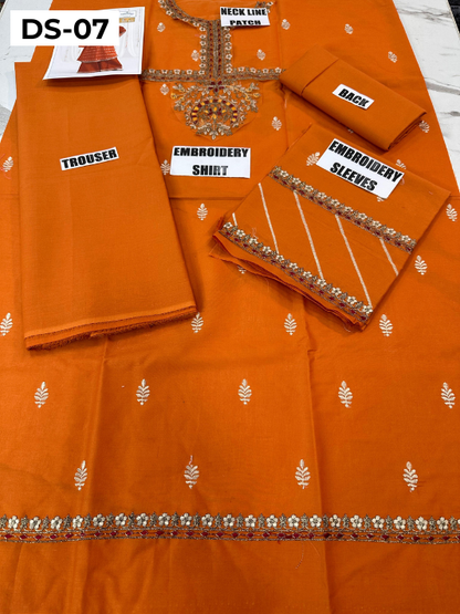 | DS 07-ORANGE | KIDS EMBROIDERED LAWN 2PC