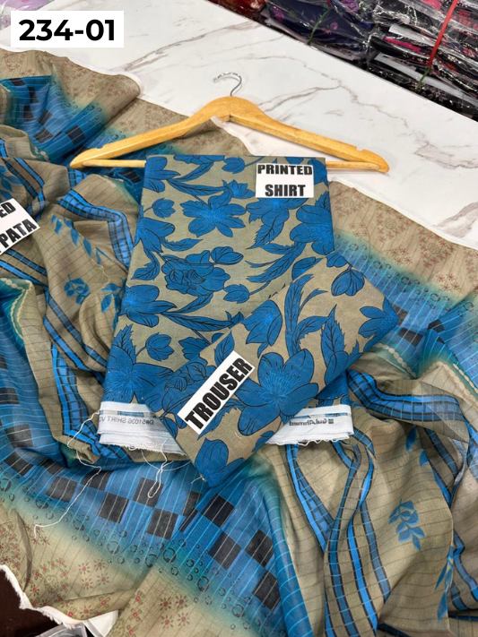VOL 234 | DS 01 | Baroque | DIGITAL PRINTED LAWN THREE PIECES