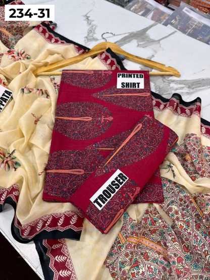 VOL 234 | DS 31 | Baroque | DIGITAL PRINTED LAWN THREE PIECES