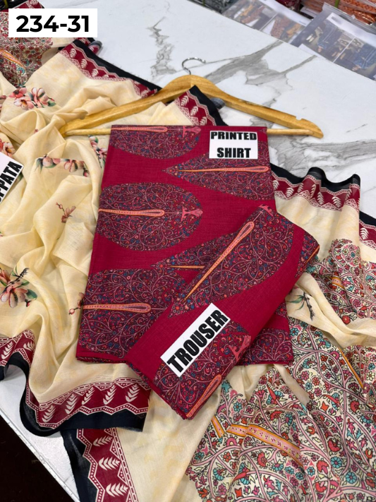 VOL 234 | DS 31 | Baroque | DIGITAL PRINTED LAWN THREE PIECES