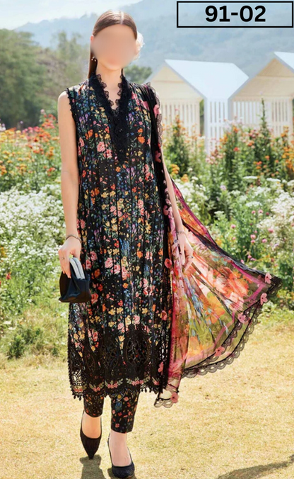 VOL 91 | DS 02 | DIGITAL PRINTED LAWN 3PC LAWN DUPATTA