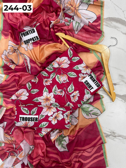 VOL 244 | DS 03 | SAPPHIRE | DIGITAL PRINTED LAWN THREE PIECES