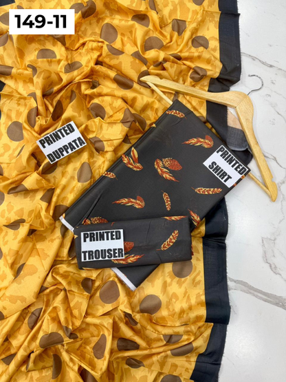 VOL 149 | DS 11 | DIGITAL PRINTED LAWN 3PC VOIL LAWN DUPATTA