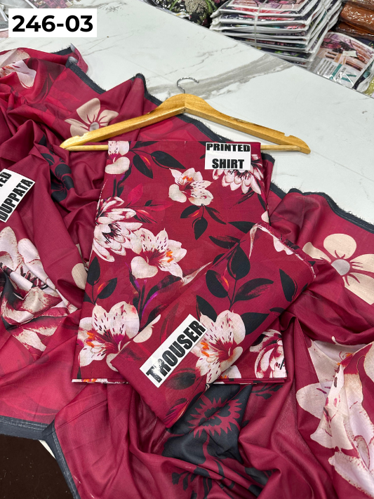 VOL 246 | DS 03 | Bareeze | DIGITAL PRINTED LAWN THREE PIECES