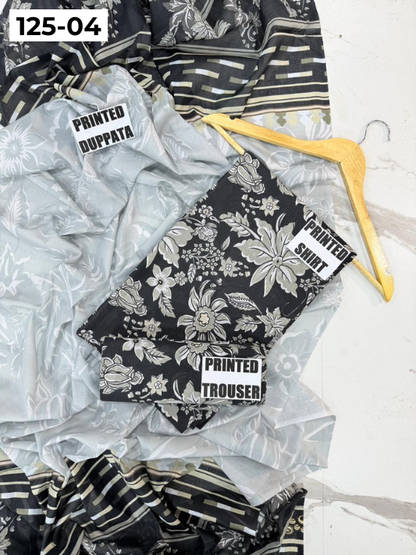 VOL 125 | DS 04 | DIGITAL PRINTED BANADORA LAWN 3PC VOIL LAWN DUPATTA