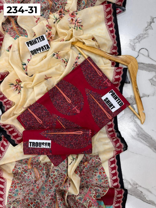 VOL 234 | DS 31 | Baroque | DIGITAL PRINTED LAWN THREE PIECES