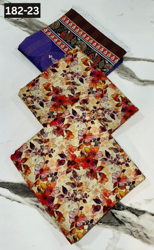 VOL 182 | DS 23 | DIGITAL PRINTED KHADDAR 3PC KHADDAR DUPATTA