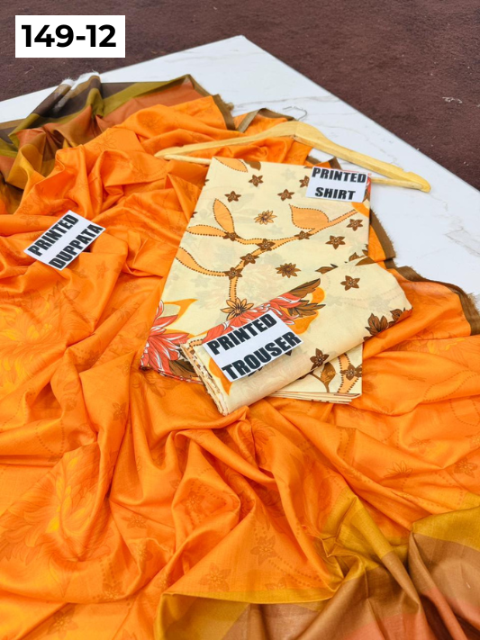 VOL 149 | DS 12 | DIGITAL PRINTED LAWN 3PC VOIL LAWN DUPATTA