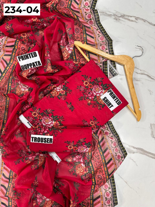 VOL 234 | DS 04 | Baroque | DIGITAL PRINTED LAWN THREE PIECES