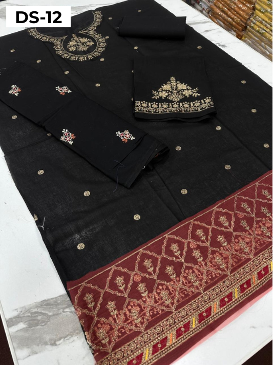 | DS 12-BLACK | KIDS EMBROIDERED LAWN 2PC