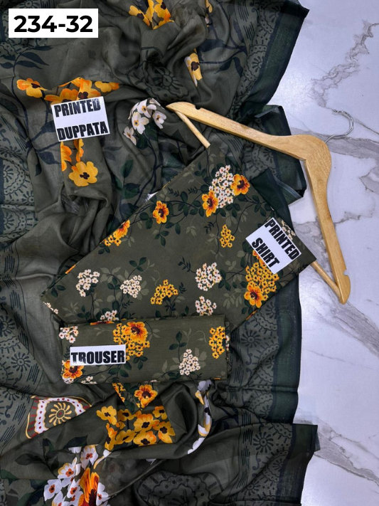 VOL 234 | DS 32 | Baroque | DIGITAL PRINTED LAWN THREE PIECES