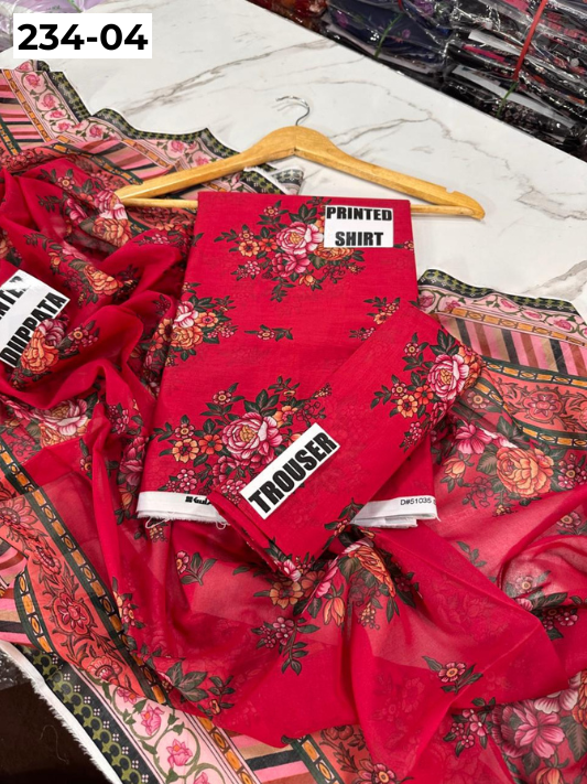 VOL 234 | DS 04 | Baroque | DIGITAL PRINTED LAWN THREE PIECES