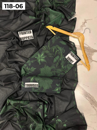 VOL 118 | DS 06 | DIGITAL PRINTED BANADORA LAWN 3PC VOIL LAWN DUPATTA