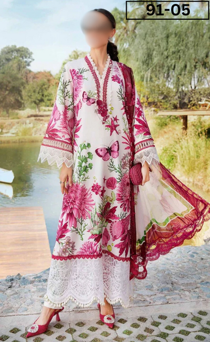 VOL 91 | DS 05 | DIGITAL PRINTED LAWN 3PC LAWN DUPATTA