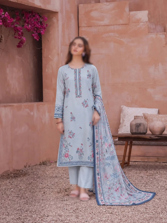 VOL 284 | 10 | SARAH BY SHANAYA | DIGITAL PRINTED 3PC CORDUROY KHADDAR SUIT | PRINTED SHIRT, TROUSER & DUPATTA