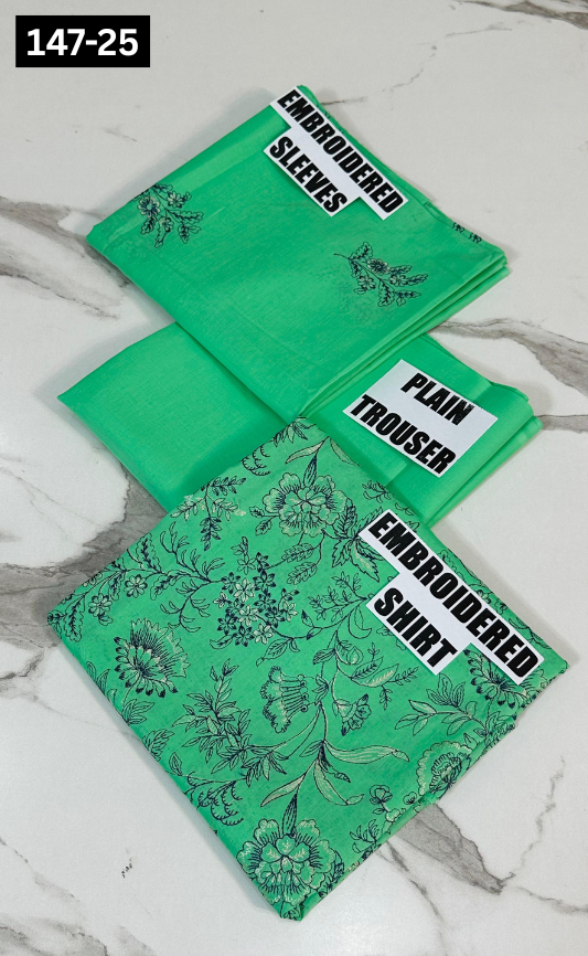 VOL 147 | DS 25 | EMBROIDERED COTTON CAMBRIC 2PC
